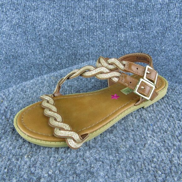 Rampage Youth Girls Sandals Shoes Size 13 Medium Brown Synthetic Buckle - Picture 1 of 9